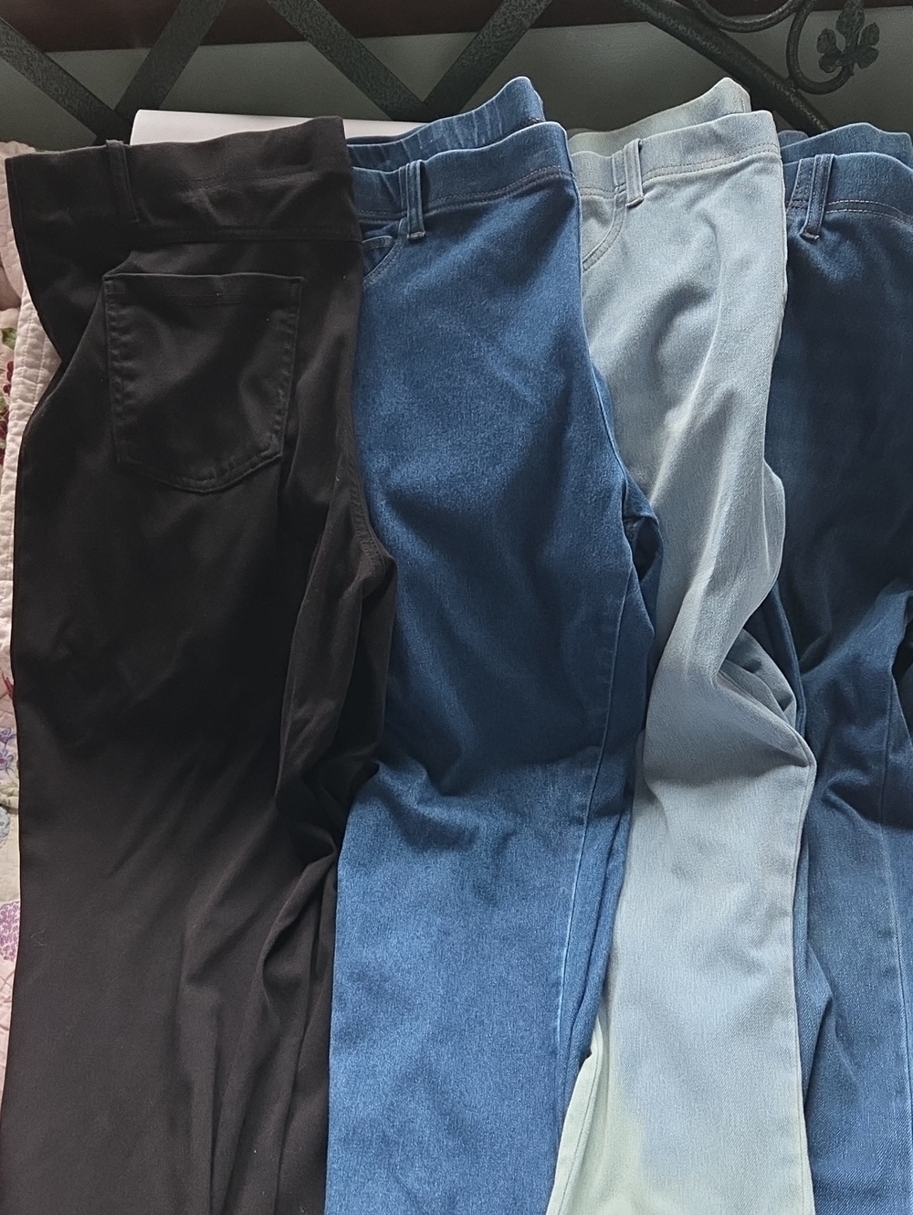 Serra Jeggings Bundle — Black and Three Blue Washes